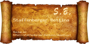 Staffenberger Bettina névjegykártya